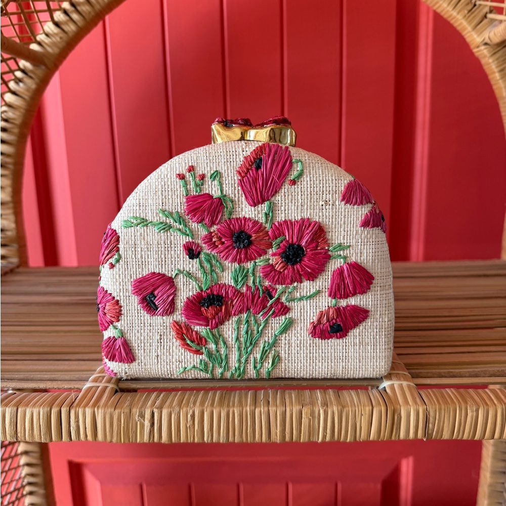 Pamela Munson Clutch in Joni Chintz Red
